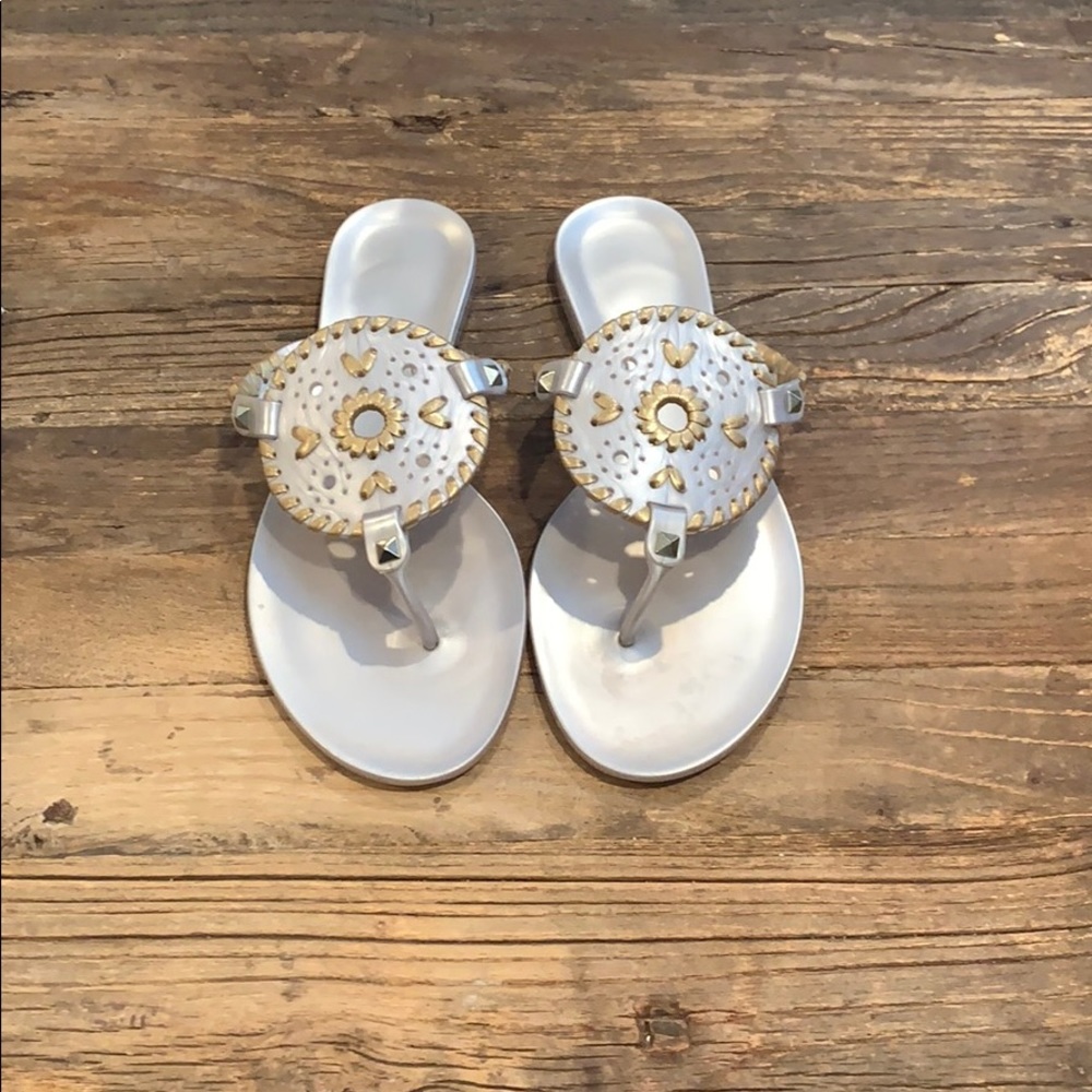Jack Rogers metallic sandal
